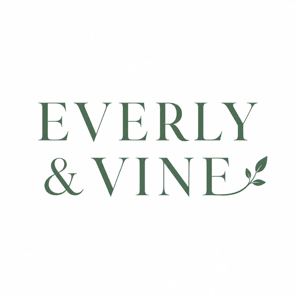 Everly & Vine — wedding logo concept generated with LogoWren