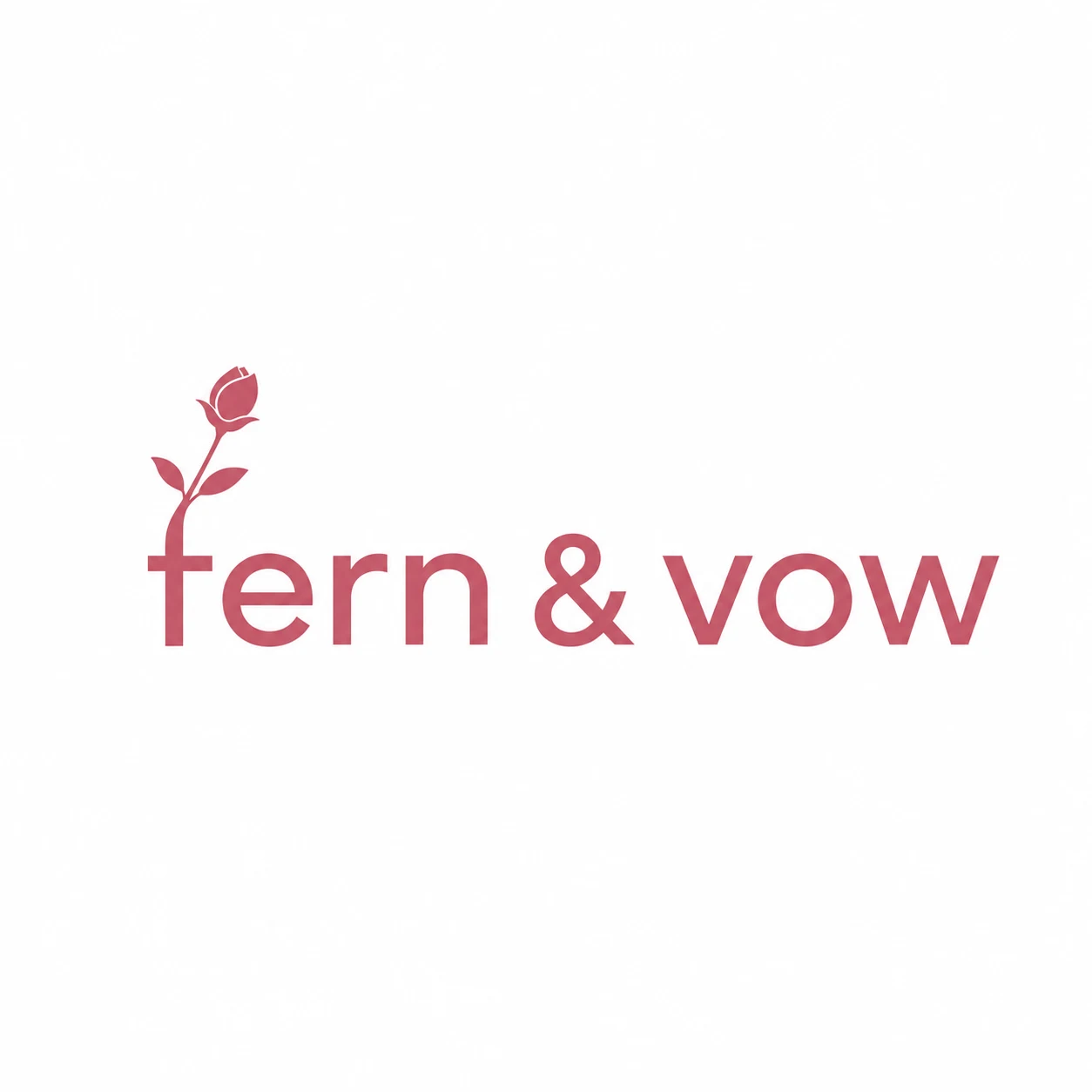 fern & vow — wedding logo concept generated with LogoWren